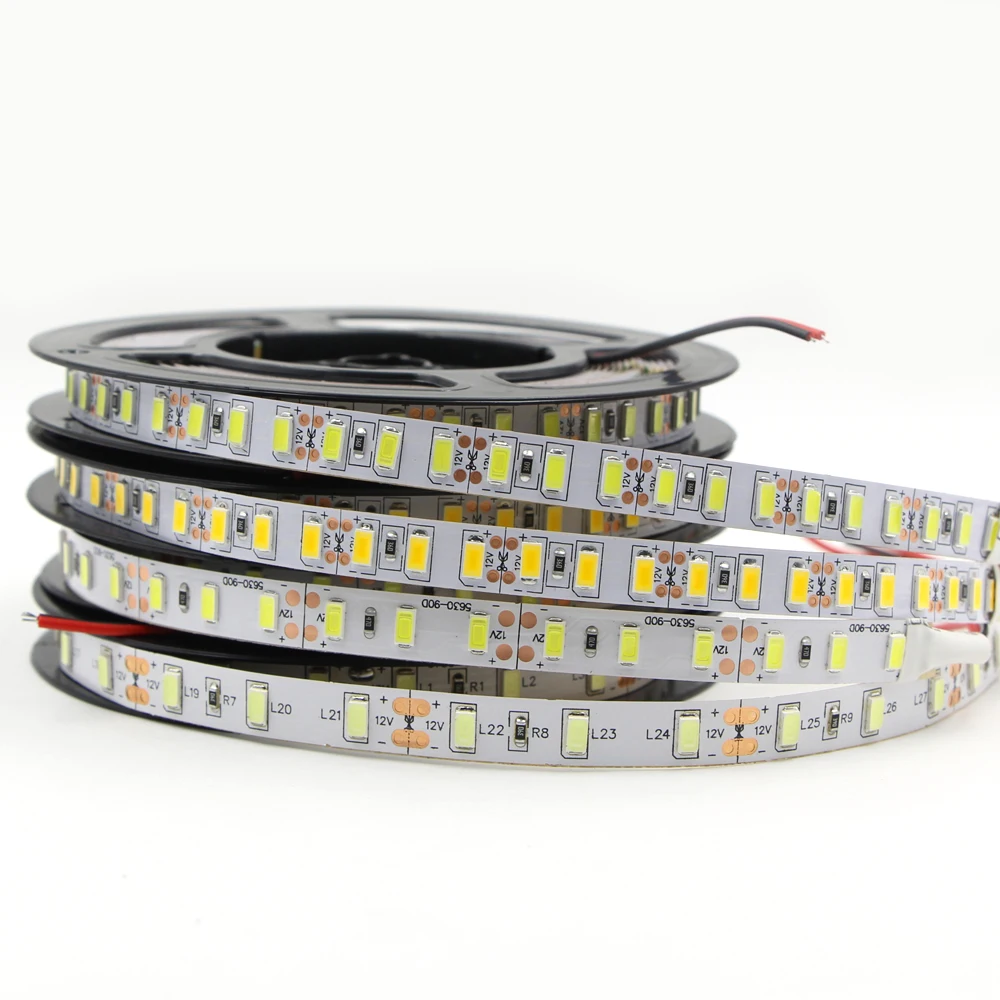 Светодиодная лента 5630 5730 SMD 12 В гибкий светодиодный светильник 60 светодиодов/м 90