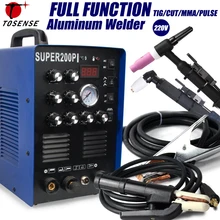 IGBT Pulse TIG/MMA Aluminium Welder 200A AC/DC 7 in 1 Milti-function Welding Equipment 50A Plasma Cutter Welding Machine 3in1 multi function plasma cutter mma tig welder digital display arc welding machine 220v 180a