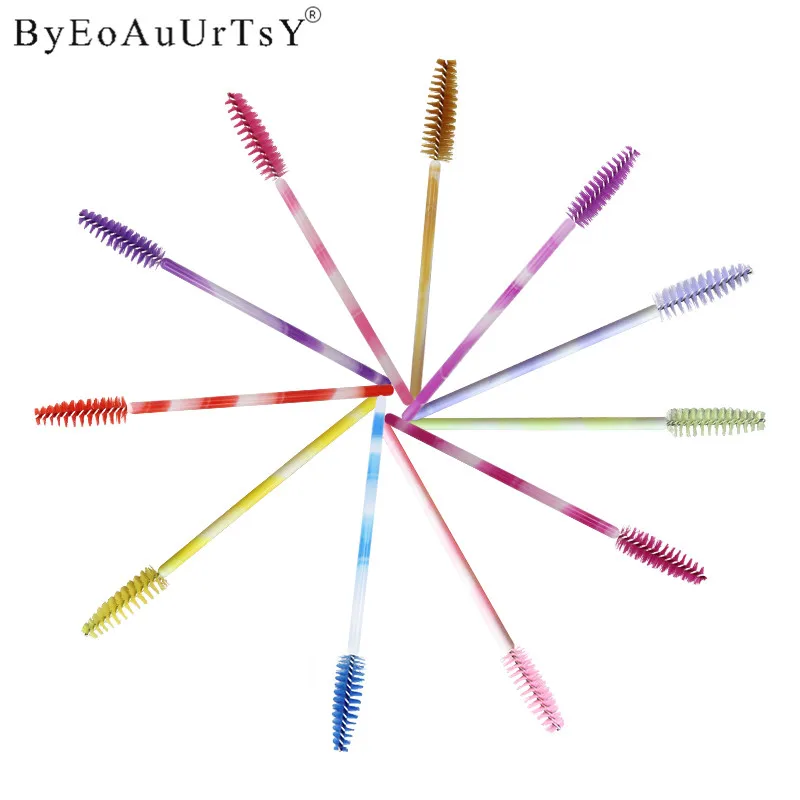 500pcs Cosmetics Eyelash Comb Brush Set Kit Disposable Eyelash Eyebrow Makeup Brush Mascara Wands Extension Tools                (15)