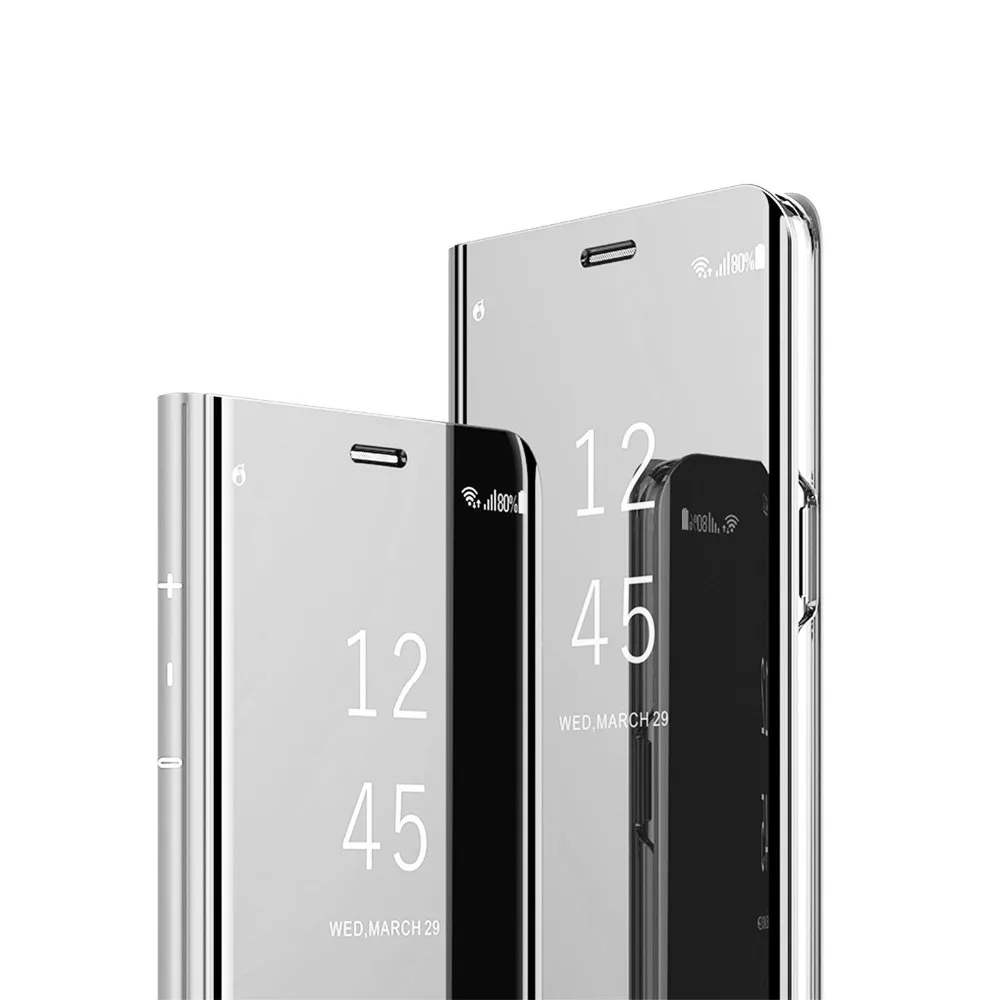

Luxury Mirror for Huawei Mate 10 Lite Case Flip Mate 9 10 Pro Hard Stand Clear View Phone Cover Case Honor 8 9 Lite V10