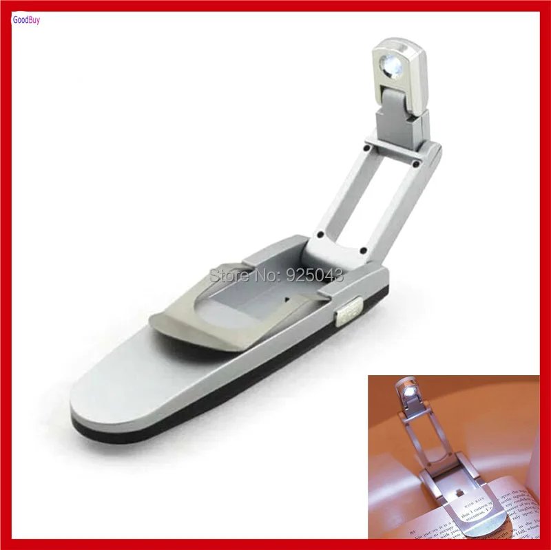 

New Super Bright Mini Portable Foldable Clip On LED Book Reading Light Bed Night Lamp Flashlight