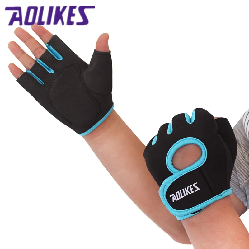 AOLIKES 1 Pair Brand Multifunction Fitness Sport font b Gloves b font Gym Half Finger Weightlifting