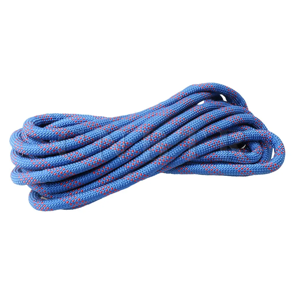 

CNBTR Blue 10 Meter Rock Climbing Rope 14mm Diameter Outdoor Working Hiking Accessories Polyester Cord Safety Rope