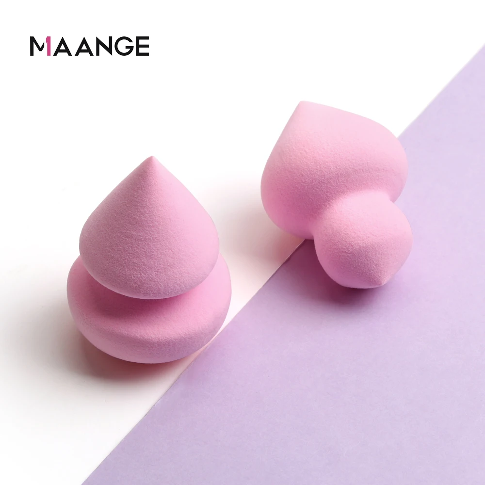 

MAANGE 2 Pcs Professional Makeup Sponge Soft Pink Makeup Foundation Powder Puff Cone Shape Cosmtic Sponge Beauty Make Up Tools