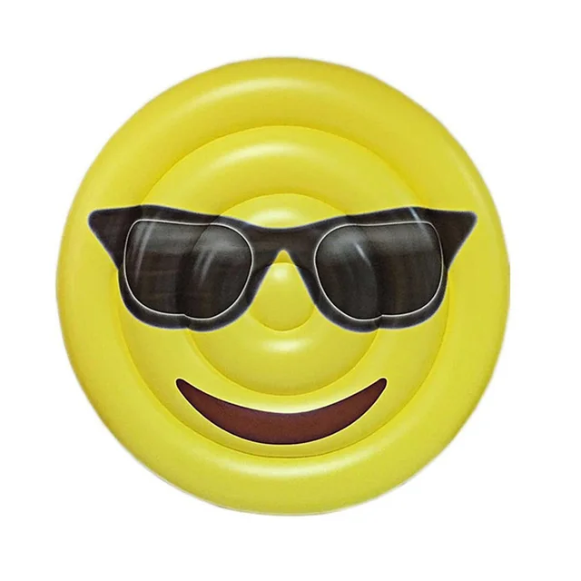 180cm inflatable emoji Emoticon package float pool swimming circle Air Mattress water toys for