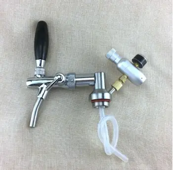

Stainless Steel Mini Keg Tap Dispenser with adjustable beer tap and CO2 Injector Premium