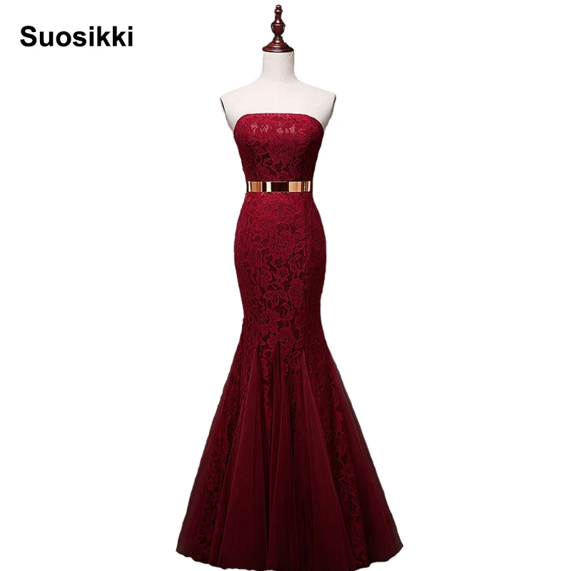 Suosikki New arrival Mermaid Evening Dresses Long strapless Formal Prom party dress Vestidos de festa