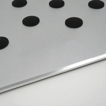 

Truck Car Silver Carpet plate Floor Mat Heel Pedal 30x20cm Driving Position