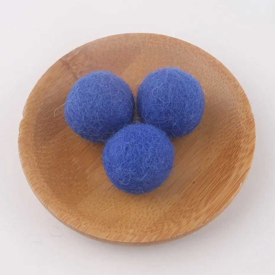 Шерстяные шарики 2 см 20 мм(7/8 дюйма) 500 штук Шерсть Войлок помпоны массивные случайный цвет жевательной резинки бисер смешанный цвет сделать кольцо Погремушка - Цвет: blue