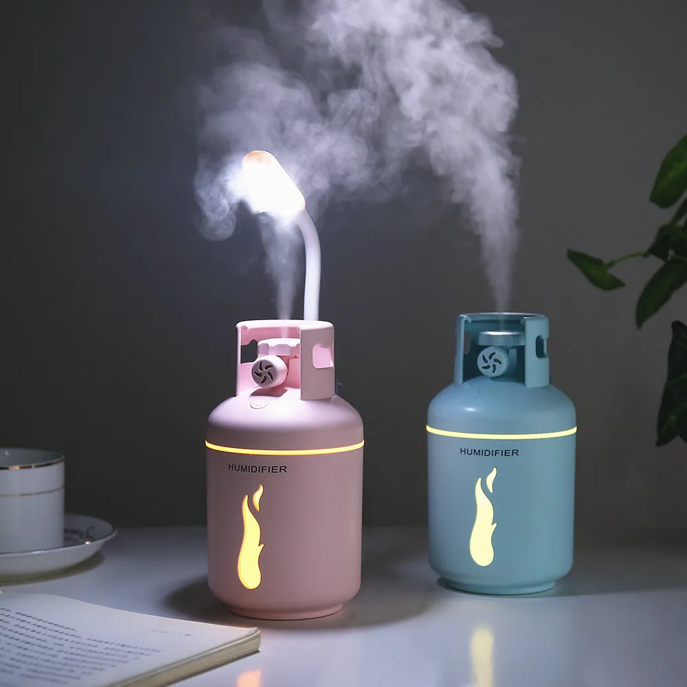 Mini Gas Tank Shape Home Aroma LED Humidifier Air Diffuser Purifier oil Aromatherapy cool mist maker for Office Home Hot Sales