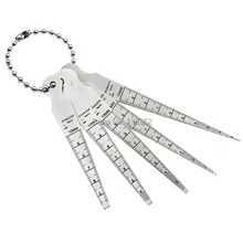 5 шт./компл. 1-10 мм конус из нержавеющей стали Калибр шкала диафрагмы клинообразный щуп для сверла отверстия измерительные инструменты 5 филиал зазор линейка