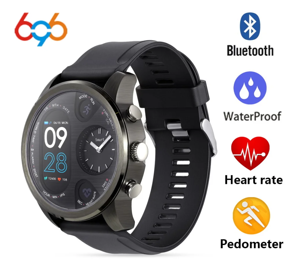 

696 T3 Dual Display Smart Watch For Men IP68 Waterproof Fitness Bracelet 15 Days Standby Business Smartwatch Activity Tracker