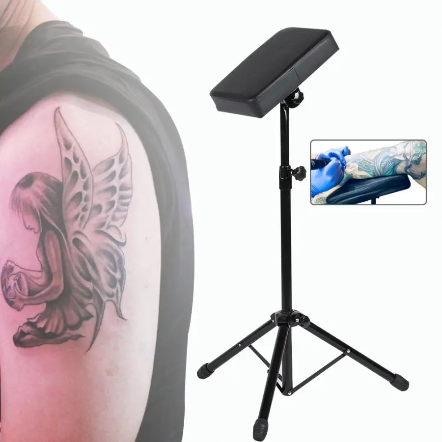 

Manicure Height Adjustable Tattoo Armrest Stable Tripod with PU Leather Pad Tattoo Arm Rest Bracket Manicure Table