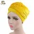 Новая роскошная женская бархатная головная повязка в виде чалмы, украшенная бусинами, с жемчужинами, удлиненная бархатная тюрбан хиджаб платок на голову - Цвет: Цвет: желтый