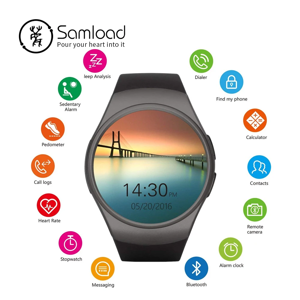 

Samload Fashion Smart Watch Bluetooth Sports Wristband Anti Lost Sedentary Alarm Steps Data For iPhone6 7 8 Xiaomi Sony Samsung