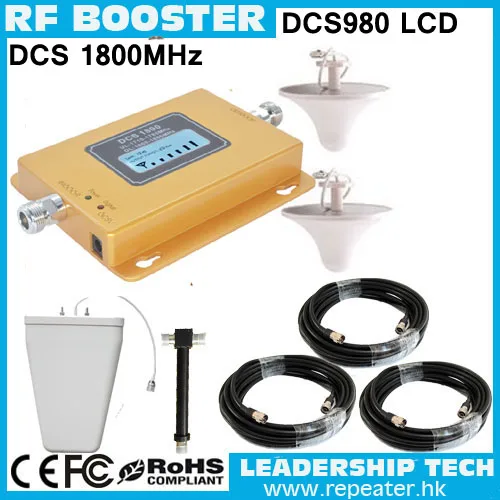

Free Shipping Up to 600sqm Wholesale DCS980 1800mhz LCD cellular mobile/cell phone signal repeater booster amplifier detector