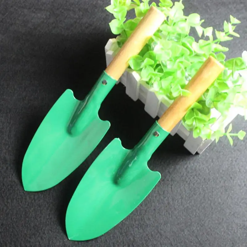 

1PC Garden Wood Handle Shovel Small Shovel Sharp Spade Loose Soil Shovel Garden DIY Tools