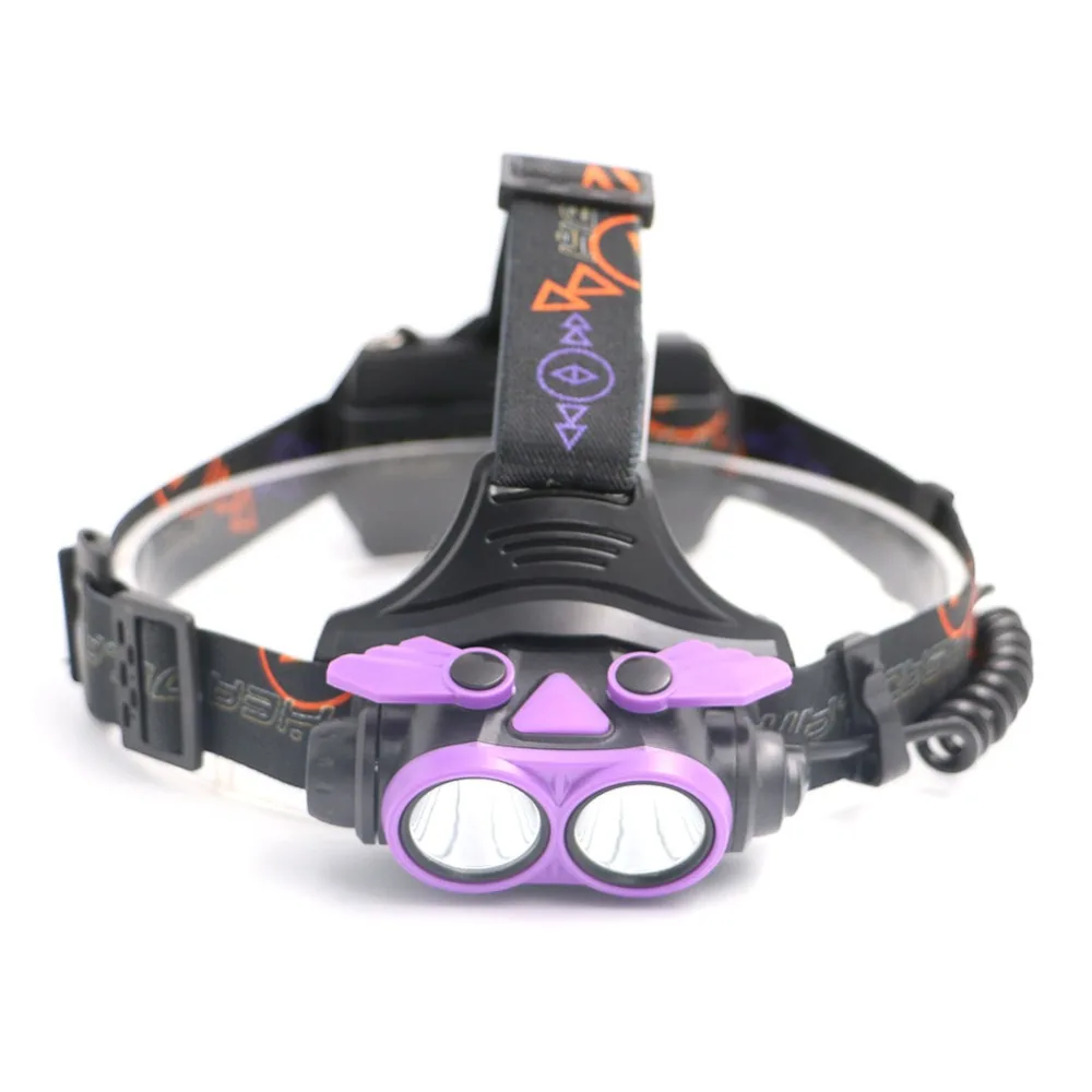

2*L2 3000LM Waterproof LED USB Charging Headlight Headlamp 4 Modes Head Lamp Light For Bicycle Camping Hiking Use 18650 Battery