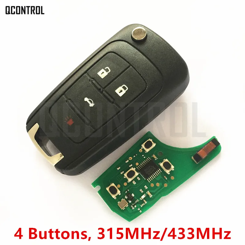 

QCONTROL Car Remote Key Fits for Chevrolet Malibu Cruze Aveo Spark Sail 4 Buttons Automobile Flip Key