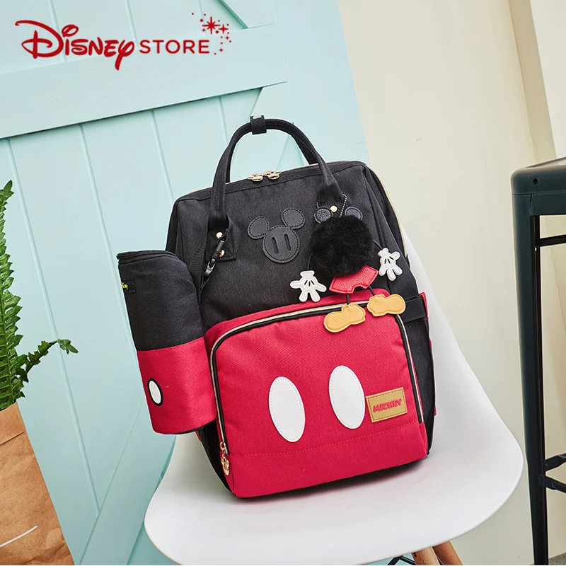 Koop Disney Luiertassen Minnie Mickey Klassieke Stijl Mummie Zak Moederschap Luiertas Grote Capaciteit Luiertas Rugzak Gratis Pouch