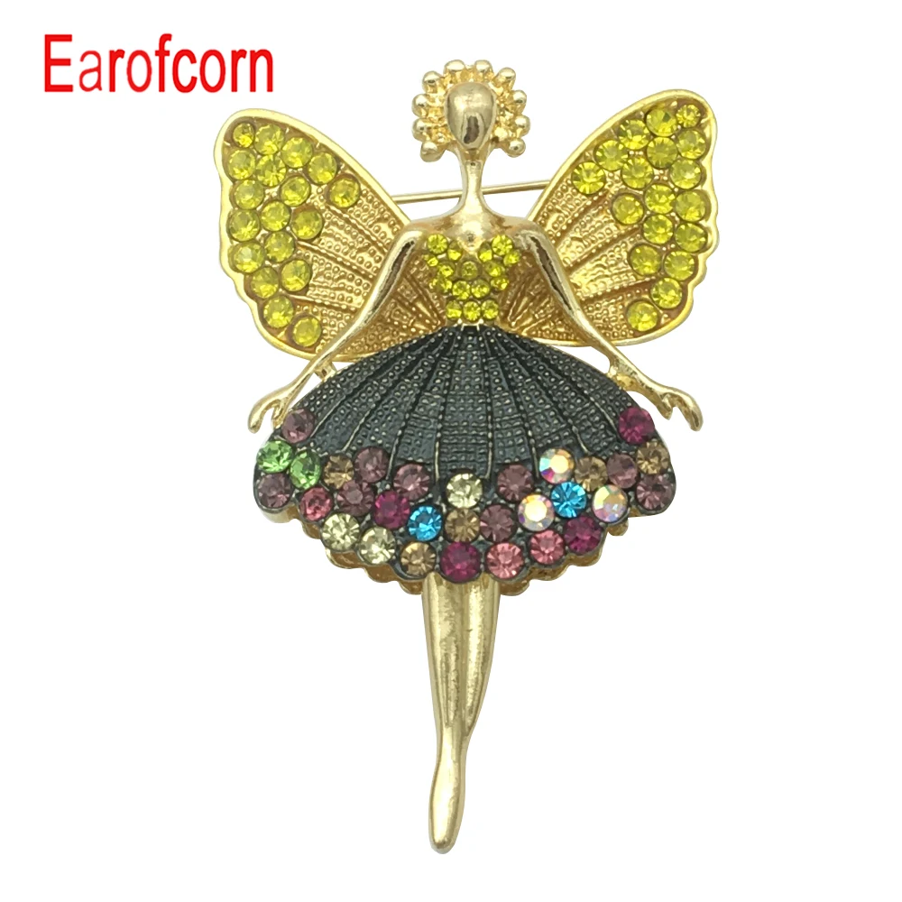 

Earofcorn Shiny Multicolor Butterfly Girl Brooches Sweet Beautiful Boutonniere Clothing Accessories