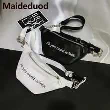 Maideduod Новое поступление Женская поясная сумка модная с цепочкой, на молнии грудь поясная сумка Женская дорожная поясная сумка Хип-хоп