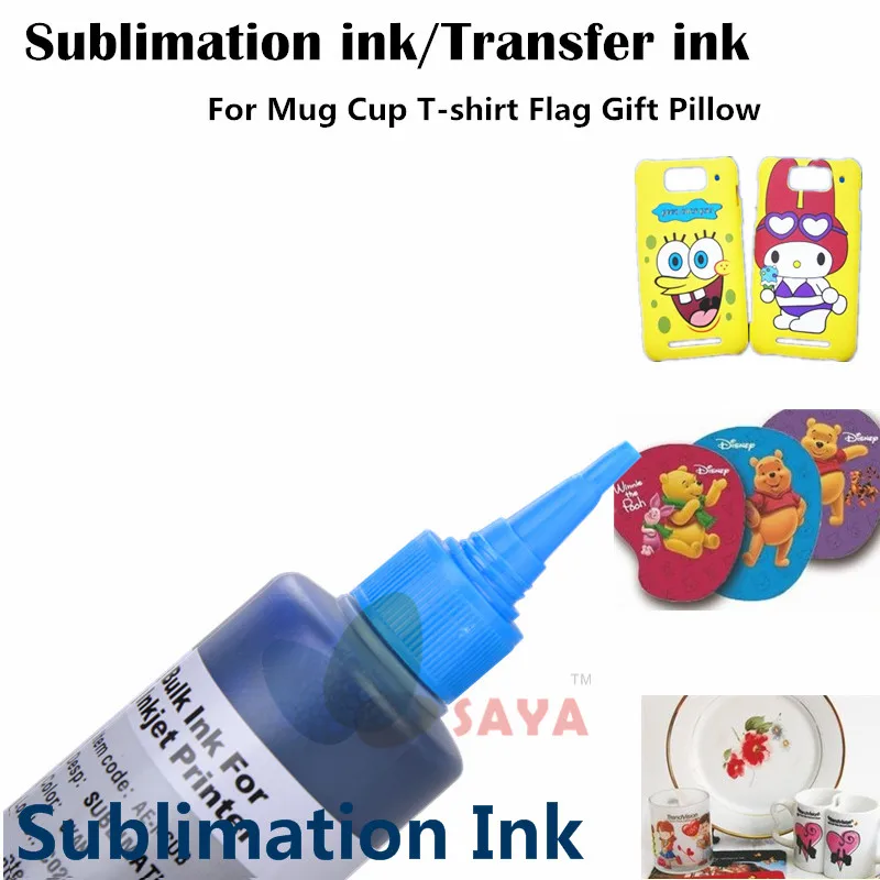 100ML Sublimation Ink For EPSON L805 L210 L355 L1800 ET2720 Printer kit Used For Mug Cup/T-Shirt Heat Transfer Ink 6 Colors/set