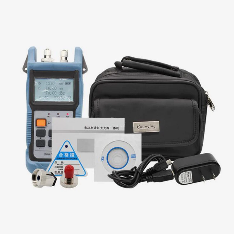 

TL-503 OPM Optical Power Meter Source integrated Fiber Optic Multimeter Tester with -70~+10dBm VFL 10 mW Visual Fault Locator