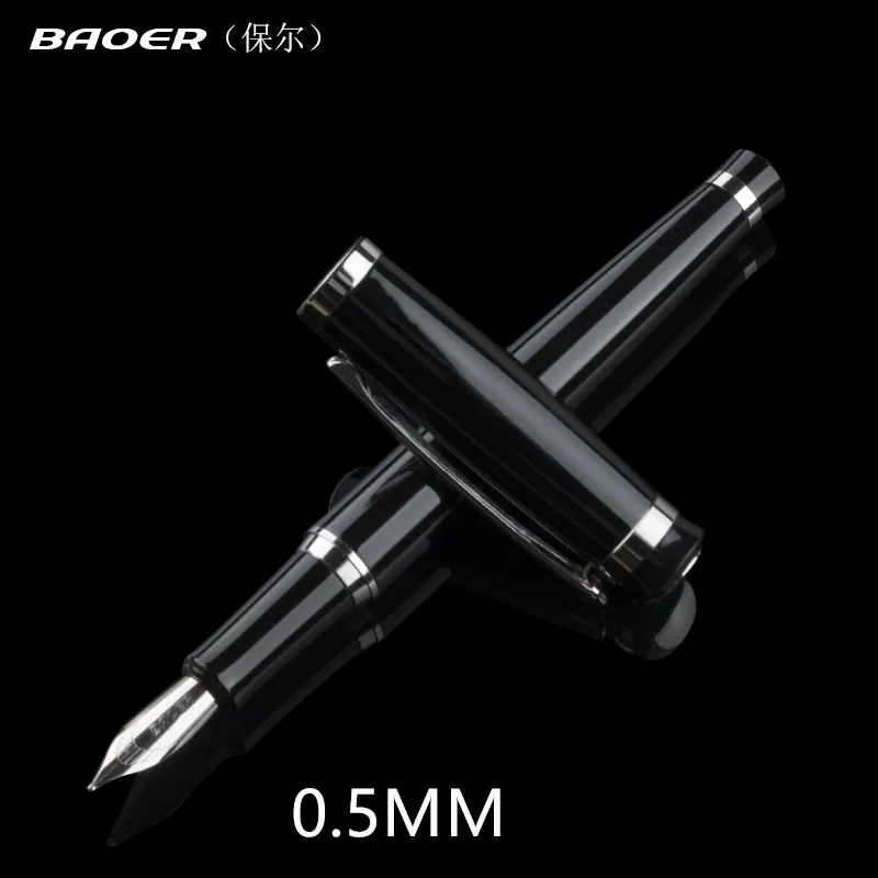 Ручка перьевая Baoer 508 стальная с наконечником 0 5 мм | Канцтовары для офиса и дома