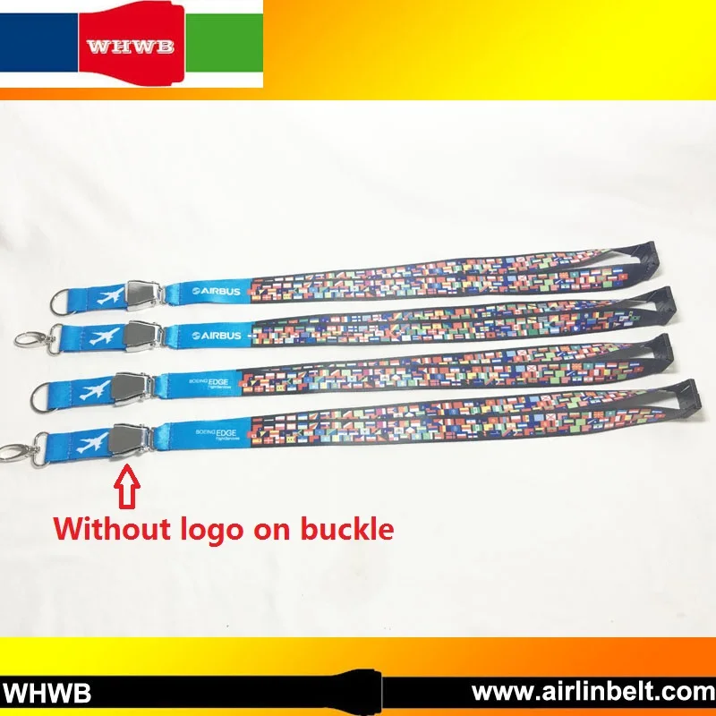 

Boeing International universal world national airplanes buckle flag lanyard, Airplane buckle lanyards for crew's ID card holder