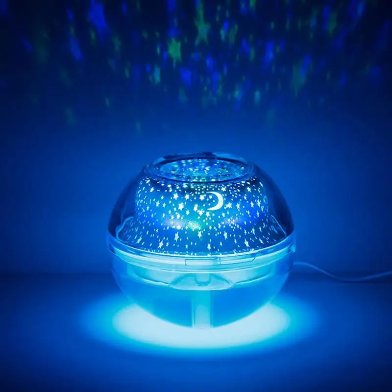 

500ml Mini Crystal Air Humidifier USB Humidifier Aroma Diffuser Mist Fogger Home Air Purifier Freshener with Star Night Light