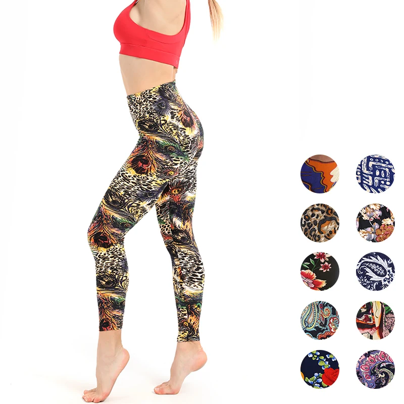النساء طماق البوليستر عارضة المرأة ملابس رياضية Leggins عالية الخصر رفع اللياقة البدنية يغطي الرجل مطاطا تجريب طماق للنساء