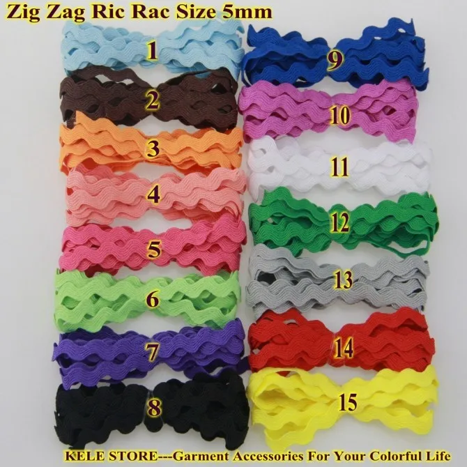 Zig zag Ric rac лента, ширина 5-6 мм, 100 м/рулон, для DIY аксессуаров для украшения, сплошной цвет швейные изделия