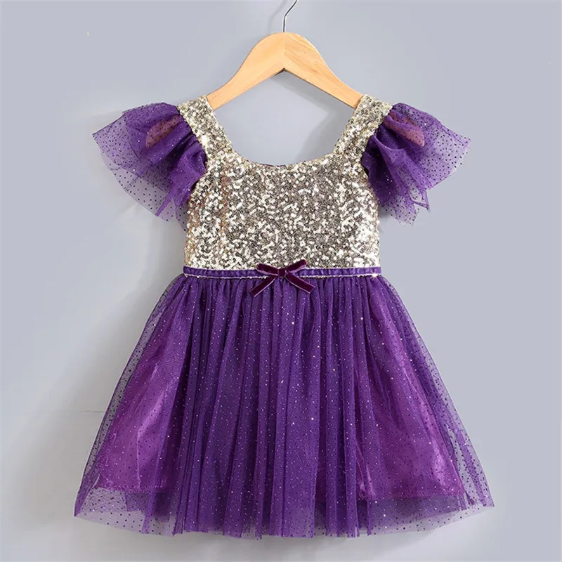 Toddler Girl Dresses Sparkle Sequin Baby Clothes Girl 2nd ...