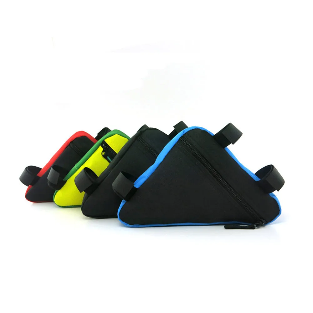 Top Bicycle Front Frame Triangle Bag Red black Blue  20X18.5X4cm Waterproof Cycling Bike Tube Pouch Holder Saddle Panniers bag 9