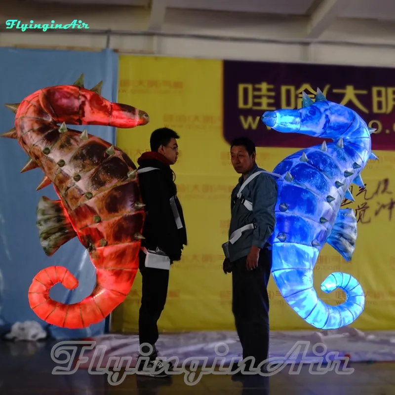 

1.9m Wearable Inflatable Sea Horse on Back Moving Sea Horse with Light