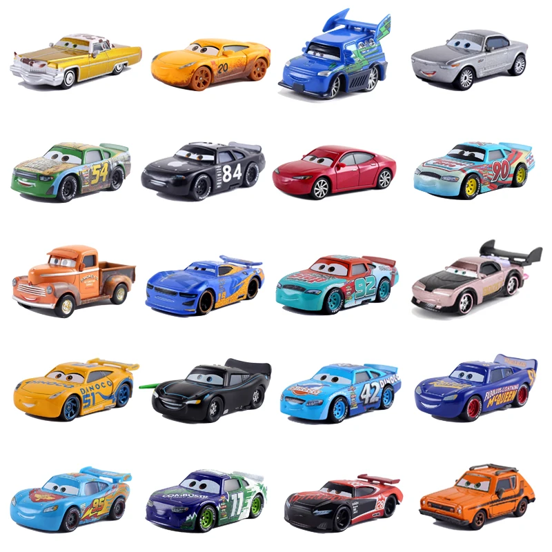 39 Style Disney Pixar Cars 3 Diecast Metal Car Lightning Mcqueen Mater Crazy Crash Party Car Model Kids Birthday Gift