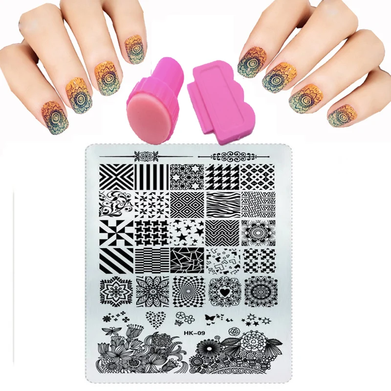 9.5*14.5CM 11 Style Hot HK nail stamping plates Set Cats Halloween