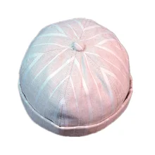 Женская летняя Хлопковая полосатая Кепка с черепом Yuppie без козырька, винтажная тонкая Кепка с изогнутыми полями, Кепка в стиле хип-хоп, мягкие складные шапочки с манжетами