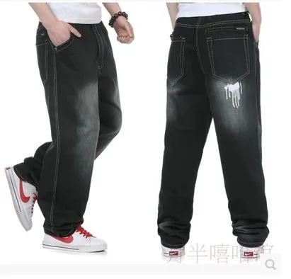 

Male jeans hiphop skateboard pants hip-hop jeans water wash loose male 6XL 5XL 4XL 3XL 2XL