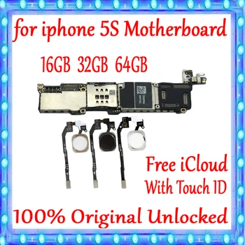 

Factory unlocked for iphone 5S Motherboard with Touch ID/without Touch ID,Original for iphone 5S Logic board 16GB 32GB 64G Plate