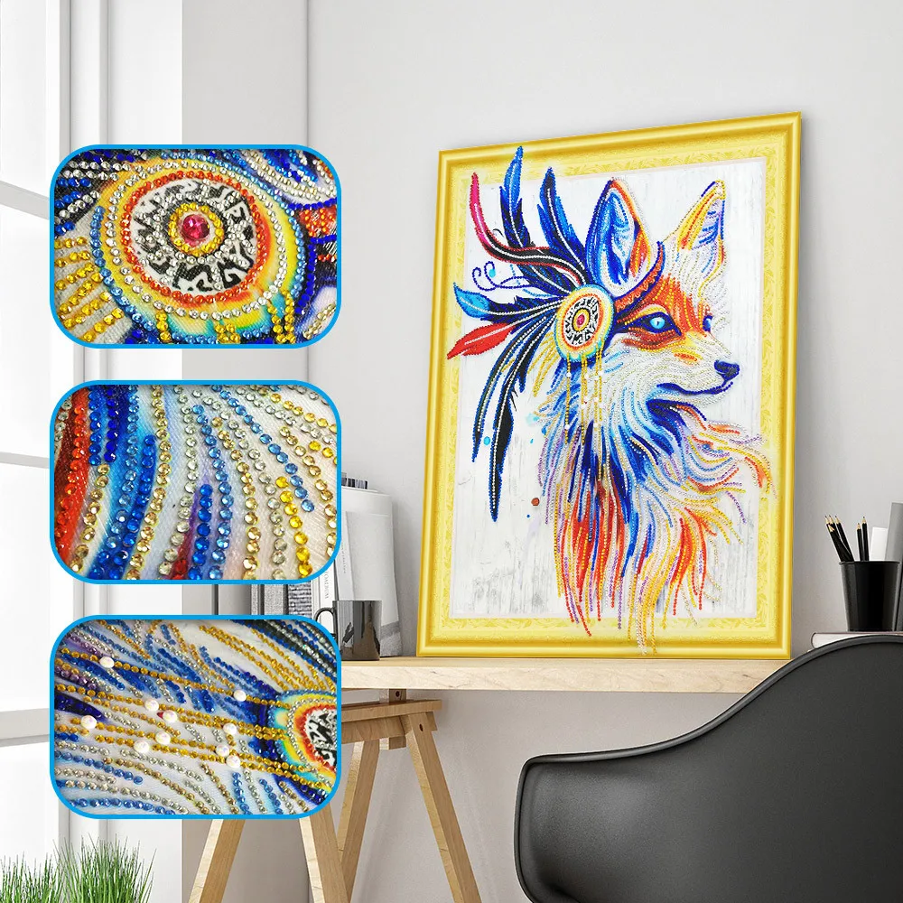 

Best selling animal diamond painting DIY 5D part drill cross stitch kit diamond embroidery crafts