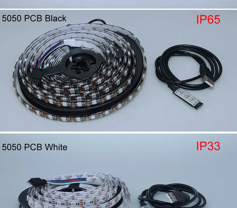 Foxanon Brand DC 5V 5050 RGB Led Strip 5M 60ledM 300LEDS Waterproof Flexible Light + 24key IR Controller + USB Power13