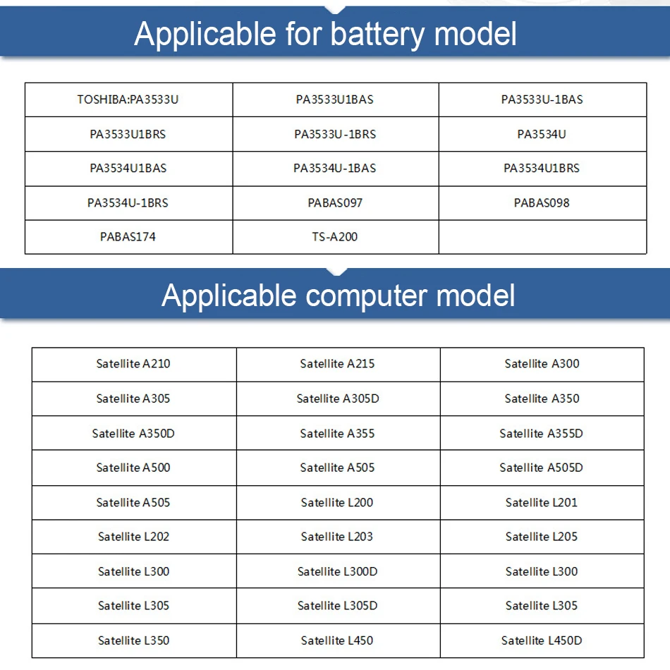 6cell 4400 мАч PA3534U-1BRS PA3535U-1BRS PA3727U-1BRS ноутбук аккумулятор для Toshiba Satellite M200A200 A300 A305 A500 L200 L450 L550