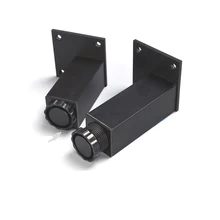 4 шт 38*38 мм квадратная черная алюминиевая мебель регулируемые ножки для шкафа дивана стула