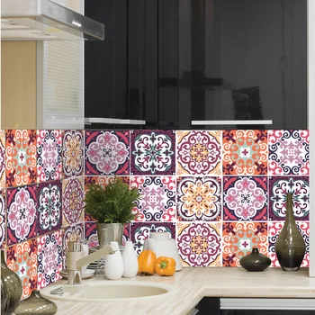 

creative home decoration wall sticker bedroom living room toilet waterproof simulation tile sticker FX704 kitchen shelf liners