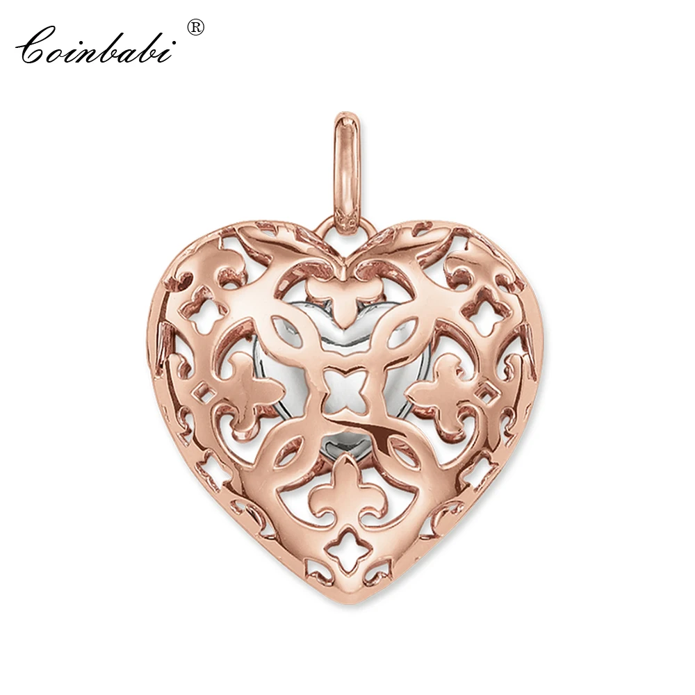 Pendant Locket Heart Rose Gold-color For Women Fashion Classic Gift Europe Style Soul Jewelry Fit Necklace | Украшения и