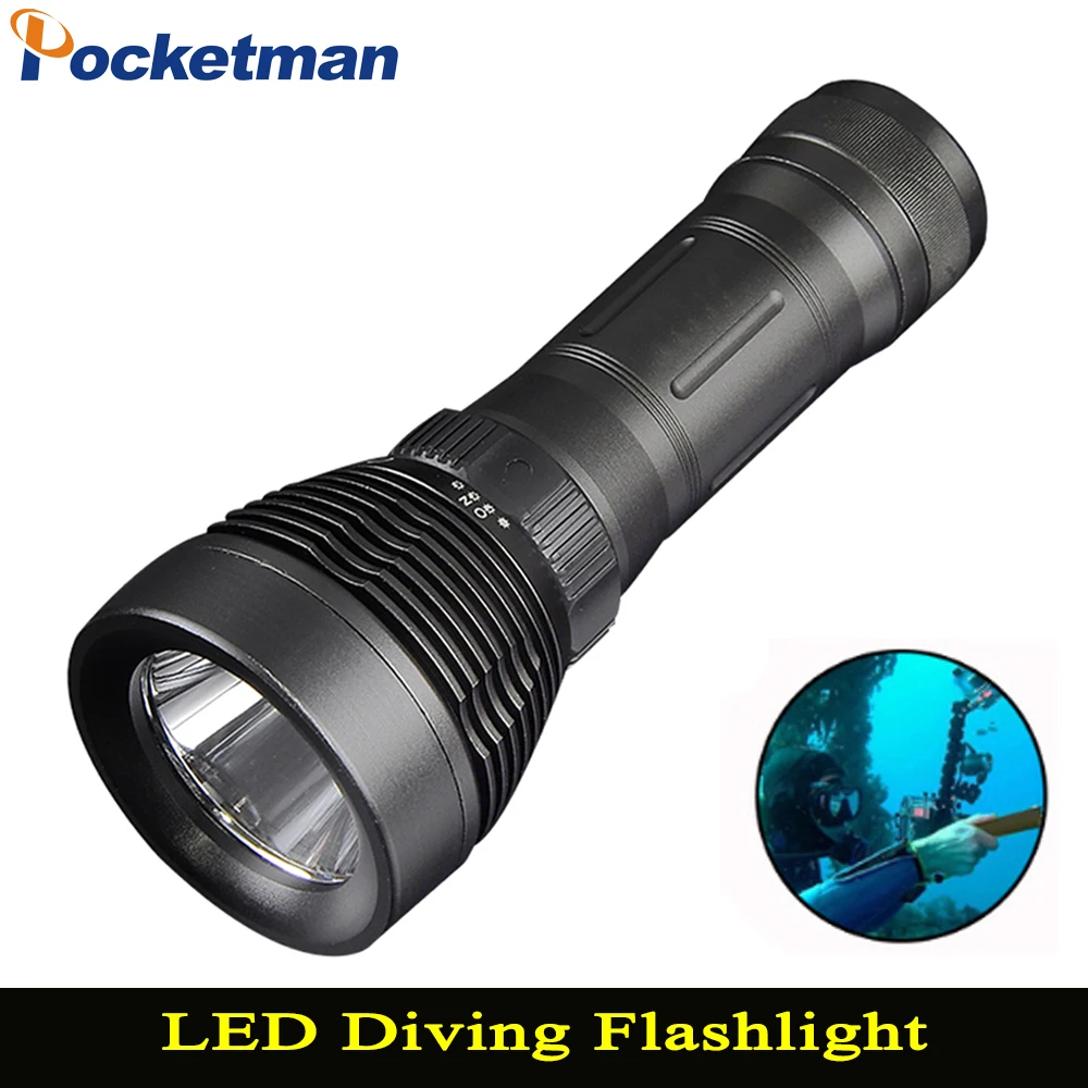 Scuba Diving Flashlight 18650 Light Dive Torch Powerful LED XM T2
