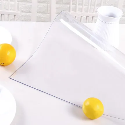  1.0/1.5/2.0mm Transparent And Frosted Soft Glass PVC Tablecloth Waterproof Anti Hot Oilproof Plasti