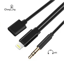 2in1 Lightning to Aux 3.5mm & Lightning Cable For Apple IPhone 6/6s/6sPlus/7/8/7 Plus/8 Plus 1M Headphone For X/Xs/Xr/Xs Max 2in1 Lightning to Aux 3.5mm & Lightning Cable For Apple IPhone 6/6s/6sPlus/7/8/7 Plus/8 Plus 1M Headphone For X/Xs/Xr/Xs Max